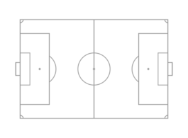 A football pitch also known as a foot ball field, soccer field or soccer pitch for Art Illustration, Apps, Website, Pictogram, Infographic, News, or Graphic Design. Format PNG