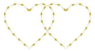 hjärta form, kärlek ikon symbol skapas från sperma silhuett, för logotyp typ, konst illustration, appar, hemsida, piktogram eller grafisk design element. formatera png