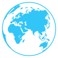 wereld kaart Aan wereldbol silhouet voor icoon, symbool, app, website, pictogram, logo type, kunst illustratie of grafisch ontwerp element. formaat PNG