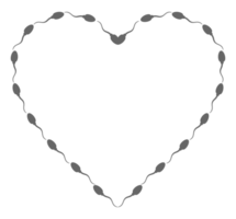 corazón forma, amor icono símbolo creado desde esperma silueta, para logo tipo, Arte ilustración, aplicaciones, sitio web, pictograma o gráfico diseño elemento. formato png