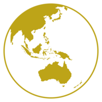 Indonesia Map on the World Map Globe Silhouette, can use for Icon, Symbol, App, Website, Pictogram, Logo Type, Art Illustration or Graphic Design Element. Format PNG