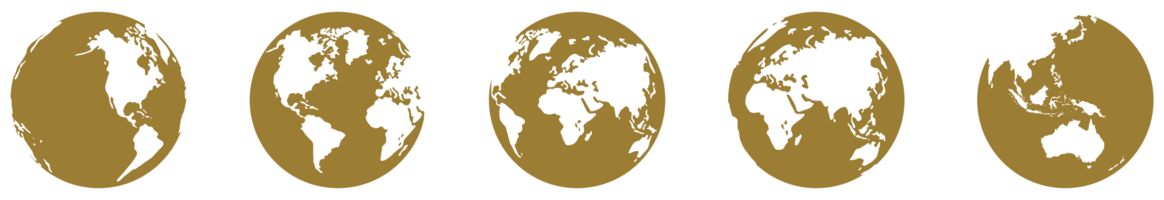 mundo mapa em globo silhueta para ícone, símbolo, aplicativo, local na rede Internet, pictograma, logotipo tipo, arte ilustração ou gráfico Projeto elemento. formato png