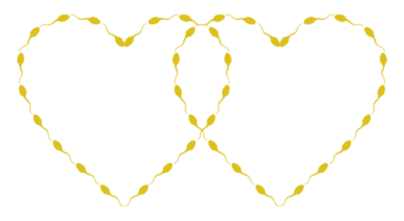 hjärta form, kärlek ikon symbol skapas från sperma silhuett, för logotyp typ, konst illustration, appar, hemsida, piktogram eller grafisk design element. formatera png