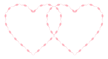Herz Form, Liebe Symbol Symbol erstellt von Sperma Silhouette, zum Logo Typ, Kunst Illustration, Apps, Webseite, Piktogramm oder Grafik Design Element. Format png