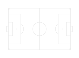 A football pitch also known as a foot ball field, soccer field or soccer pitch for Art Illustration, Apps, Website, Pictogram, Infographic, News, or Graphic Design. Format PNG