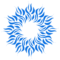 blauw kleur etnisch mandala patroon ontwerp illustratie. perfect voor logo's, pictogrammen, stickers, tatoeages, ontwerp elementen voor websites, advertenties en meer. png