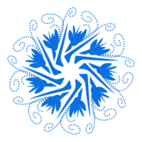 Blue color ethnic mandala patern design illustration. Perfect for logos, icons, stickers, tattoos, design elements for websites, advertisements and more. png