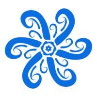 bleu Couleur ethnique mandala patern conception illustration. parfait pour logos, Icônes, autocollants, tatouages, conception éléments pour sites Internet, annonces et plus. png