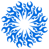 azul cor étnico mandala padrão Projeto ilustração. perfeito para logotipos, ícones, adesivos, tatuagens, Projeto elementos para sites, anúncios e mais. png