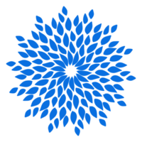 Blue color ethnic mandala patern design illustration. Perfect for logos, icons, stickers, tattoos, design elements for websites, advertisements and more. png