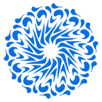 Blue color ethnic mandala patern design illustration. Perfect for logos, icons, stickers, tattoos, design elements for websites, advertisements and more. png