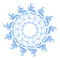 Blau Farbe ethnisch Mandala patern Design Illustration. perfekt zum Logos, Symbole, Aufkleber, Tätowierungen, Design Elemente zum Webseiten, Anzeige und mehr. png