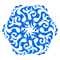 Blue color ethnic mandala patern design illustration. Perfect for logos, icons, stickers, tattoos, design elements for websites, advertisements and more. png