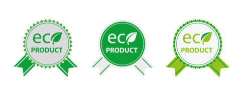 Eco product green vector label png