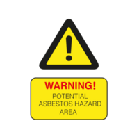 This file is for Asbestos awareness. This warning sign used to show a dangerous environment for Asbestos hazard area. You can use this image for any warning or dangerous environment. png