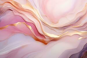 abstract background with fluid marble textures in soft pastel tones Generative AI photo
