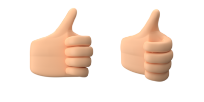 3d Rendern von Hand mit Finger Pose machen cool Finger Geste, geeignet zu Emoticon Vermögenswerte oder Symbole, 3d Symbole Satz, png