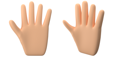 3d tolkning av hand med finger utgör göra Häftigt finger gest, lämplig till uttryckssymbol tillgångar eller ikoner, 3d ikoner uppsättning, png