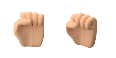 3d rendering of hand with finger pose make cool finger gesture, suitable to emoticon assets or icons, 3d icons set, png