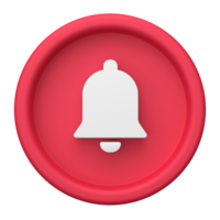 3d rendering of Notification Bell icons. Suitable for vlog asset. 3d icons set png