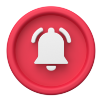 3d rendering of Notification Bell icons. Suitable for vlog asset. 3d icons set png