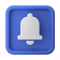 3d rendering of Notification Bell icons. Suitable for vlog asset. 3d icons set png