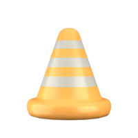 Traffic cone icon. Labor Day. Realistic illustration of traffic cone 3d icon for web design. 3d Rendering. png