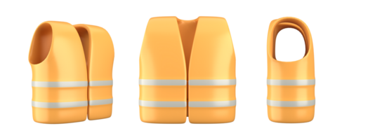 Life jackets isolated on a white background. Labor Day. 3d render illustration. png