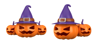 halloween 3d ikoner av pumpor, spöke, gåvor isolerat på vit bakgrund. 3d tolkning png