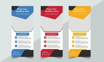 Business Roll Up Banner corporate Roll up background for Presentation, Vertical roll up, x-stand, exhibition display, Retractable banner vector