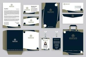 Clean corporate stationery template  design vector