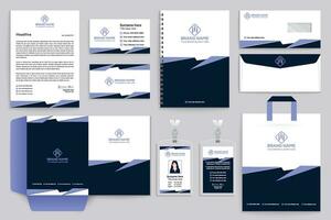 Clean corporate stationery template  design vector