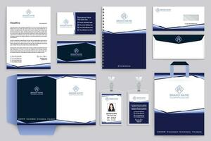 Clean corporate stationery template  design vector