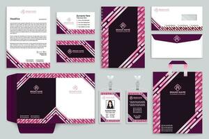 Modern professional stationery design vector