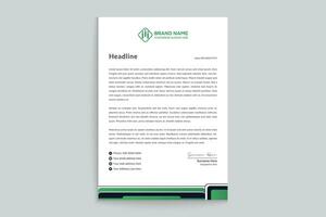 Corporate   green color letterhead design vector