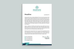 Clean style modern letterhead template vector