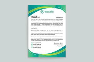 Gradient  letterhead template vector