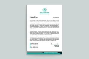 Clean corporate letterhead template vector