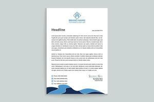 Clean style modern letterhead template vector