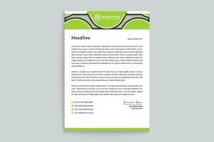 Corporate   green color letterhead design vector