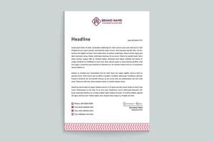 Clean style modern letterhead template vector