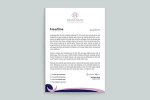 Clean style modern letterhead template vector