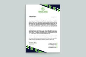 Corporate  green color letterhead design vector