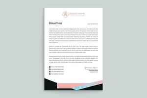 Gradient  color  letterhead template vector