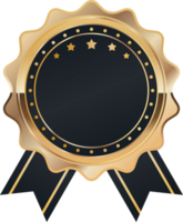 Luxury golden badge labels png