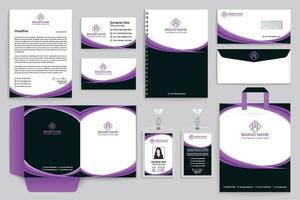 Clean corporate stationery template  design vector