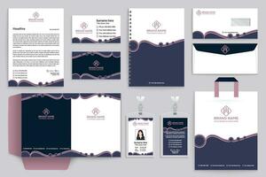 Clean corporate stationery template  design vector