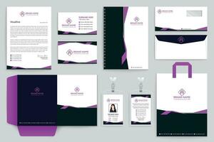 Clean corporate stationery template  design vector