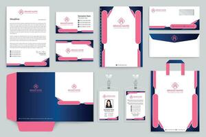 Professional stationery mockup vector