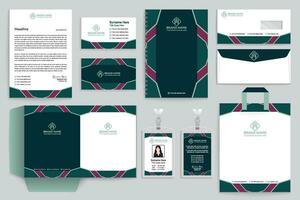 Modern professional stationery design vector